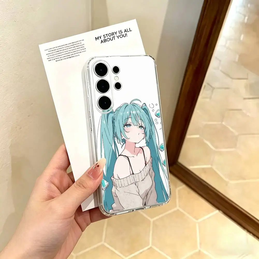 Прозрачный жесткий чехол Princess M-MIKU для Samsung S25, 24, 23, 22, 21, 10, 9, Ultra, Plus, Lite (art.: 3920db2015d34) - 3920db2015d34