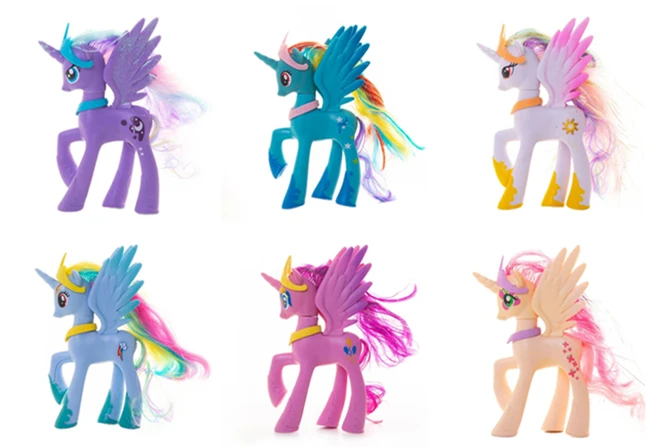 

Unicorn Princess Luna Nightmare Night Sun Princess Cartoon Horse Action Toy Figures 14CM High (Crown Color Random Delivery)