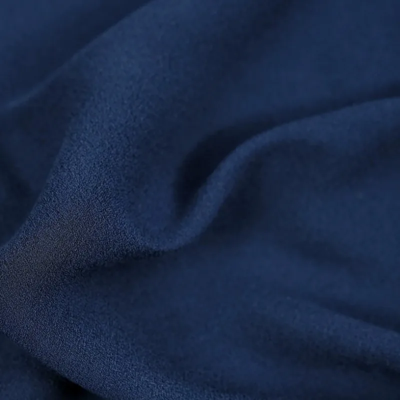 Фото Премиальная ткань из льняного сатина с эффектом песочной стирки, глубокий синий цвет, однотонная, струящаяся, мягкая, для рубашек, костюмов, брюк, платьев, ханьфу, аксессуары для шитья своими руками №2