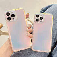 fashion gradient colorful laser phone bags case for iphone 13 12 pro max xs xr 7 8 plus lens protection cover for iphone 11 pro