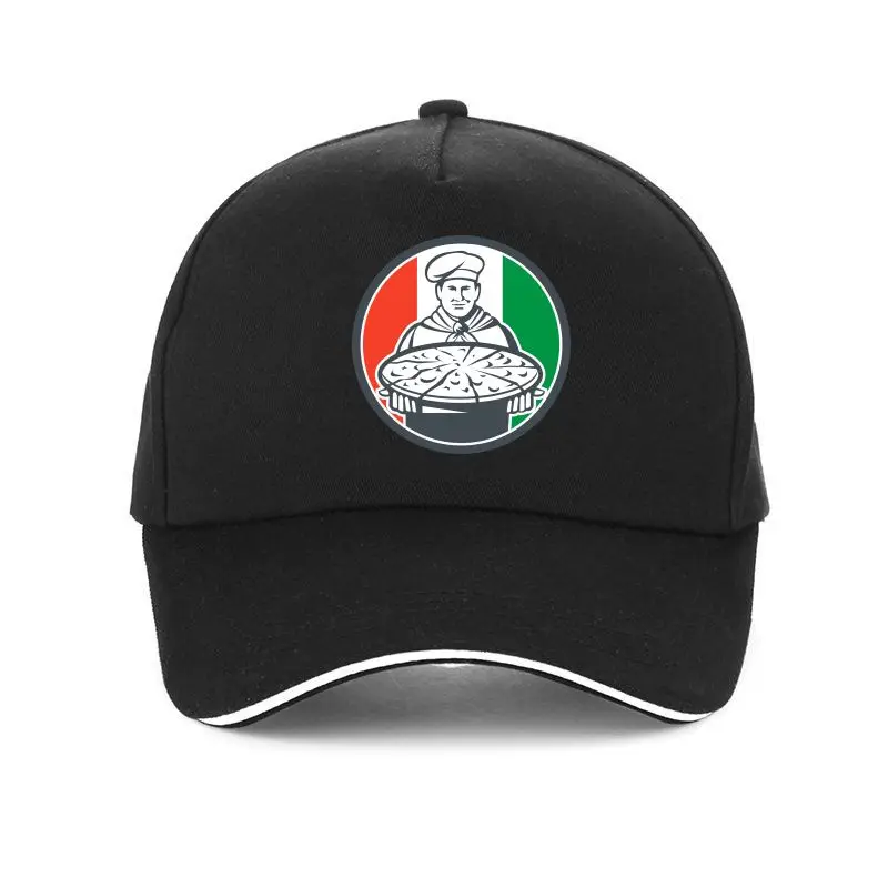 

New cap hat 3D Digital Print Mens Italian Chef Cook Serving Pizza Circle Retro Funny Design Graphic Baseball Cap Cheap Clothes