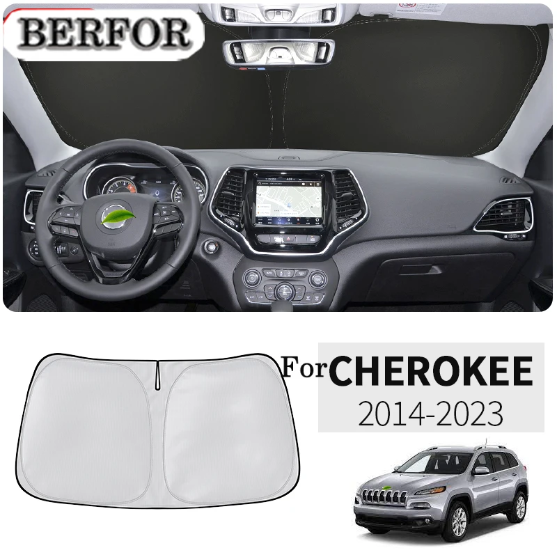 Для Jeep Cherokee KL 2014-2023 автомобильный наноизоляционный козырек от солнца на лобовое