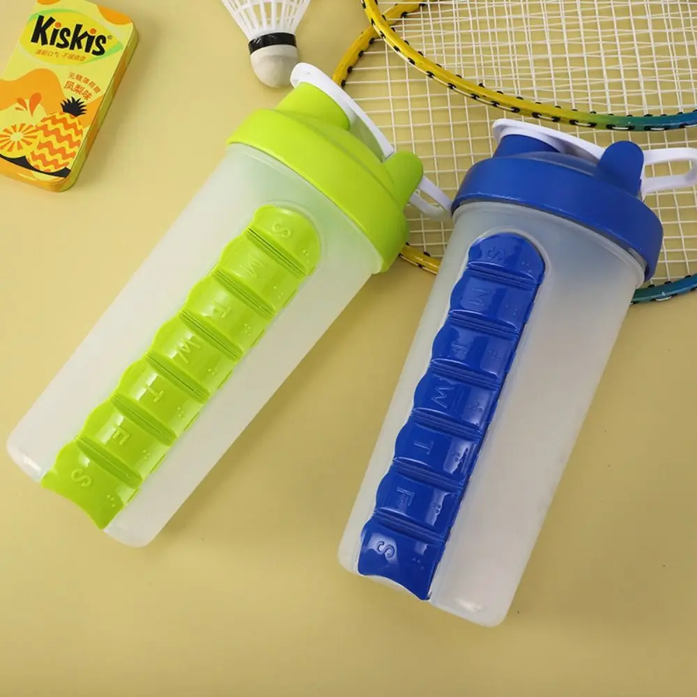 7 сеток аптечка бутылка для воды ежедневные коробки таблеток органайзер 600 мл