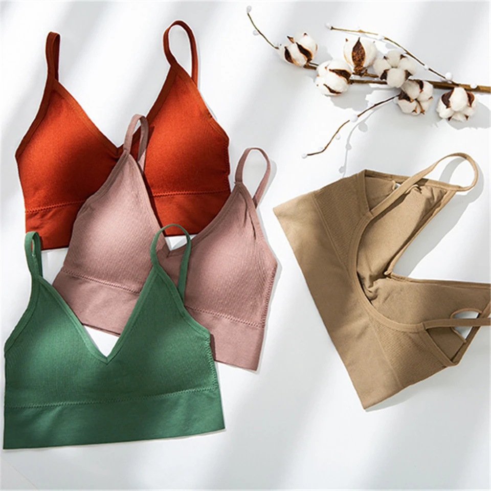 

Женские топы 2022, супермягкий хлопковый модный бюстгальтер для девушек, дышащий спортивный бюстгальтер для бега, спортивный бюстгальтер