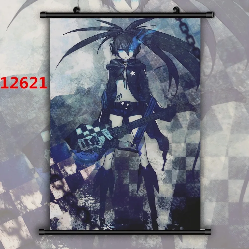 Черный Рок-шутер Аниме-плакат Холст Принт Классический Манто Манга Настенный