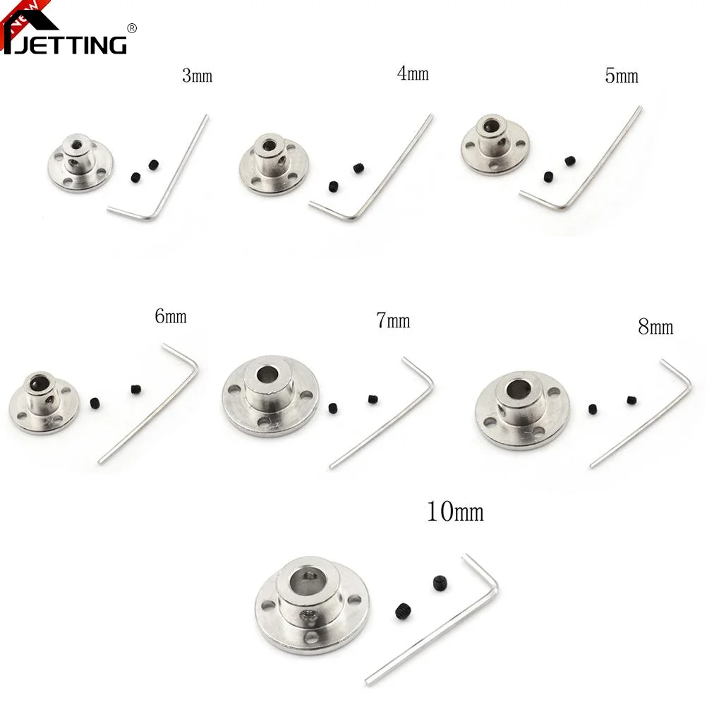 

3/4/5/6/7/8/10mm R11 Rigid Flange Coupling Iron Motor Guide Shaft Coupler Motor Connector Set Power Transmission Parts Hardware