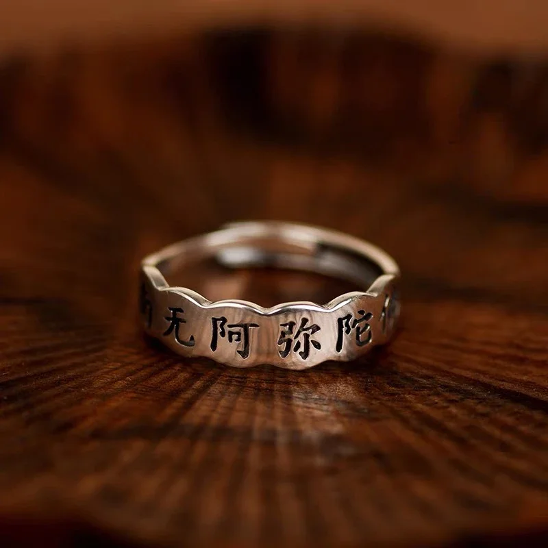 Винтажное Открытое Кольцо Унисекс Серебряного Цвета Регулируемая Фоторамка С