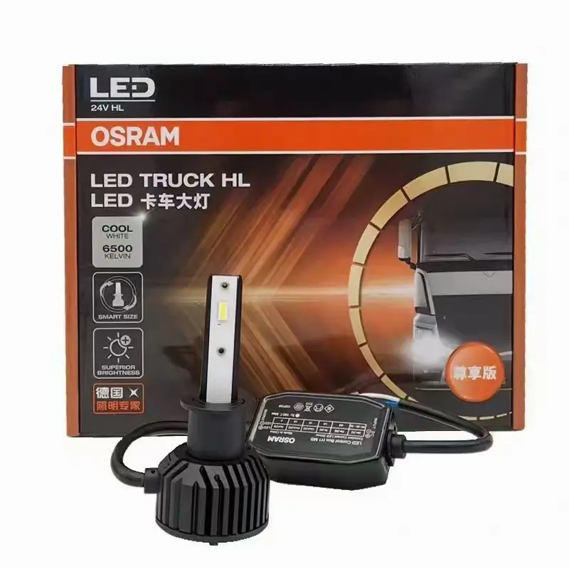 

1 пара OSRAM TRUCK LED H7 H4 H1 H8 HB3 24V Фара грузовика 45W 6500K Яркий крутой белый Оригинальная лампа Сделано в Германии