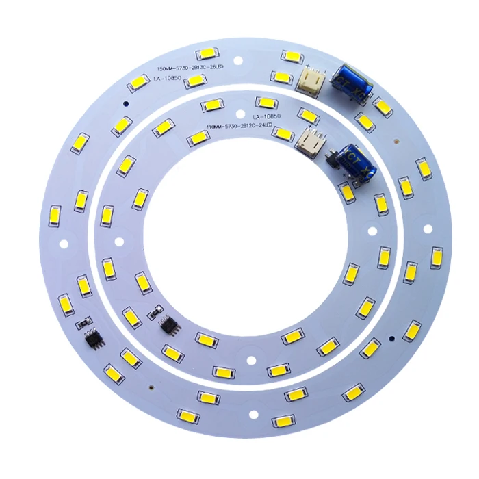 

5W 12W 13W 220V 2835 5730 73/110/150mm OD Free Driver Warm Yellow White Light Chip SMT SMD LED Base Bulb Lamp Bead Emitter Ring