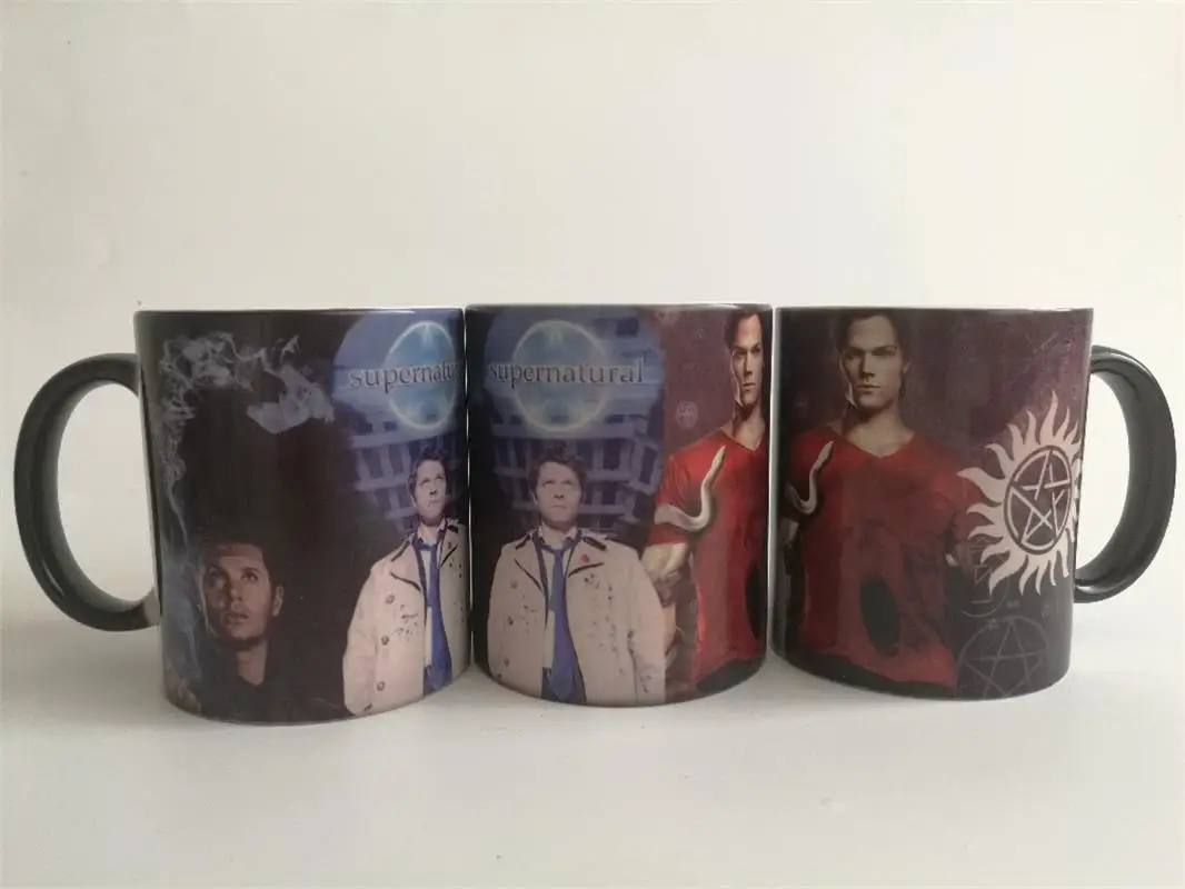 

tv series Supernatural Mugs Unique Mugs Supernatural Cups Winchester Mugs Sam Dean Coffee Mug Heat Changing Color Mugs Drinkware