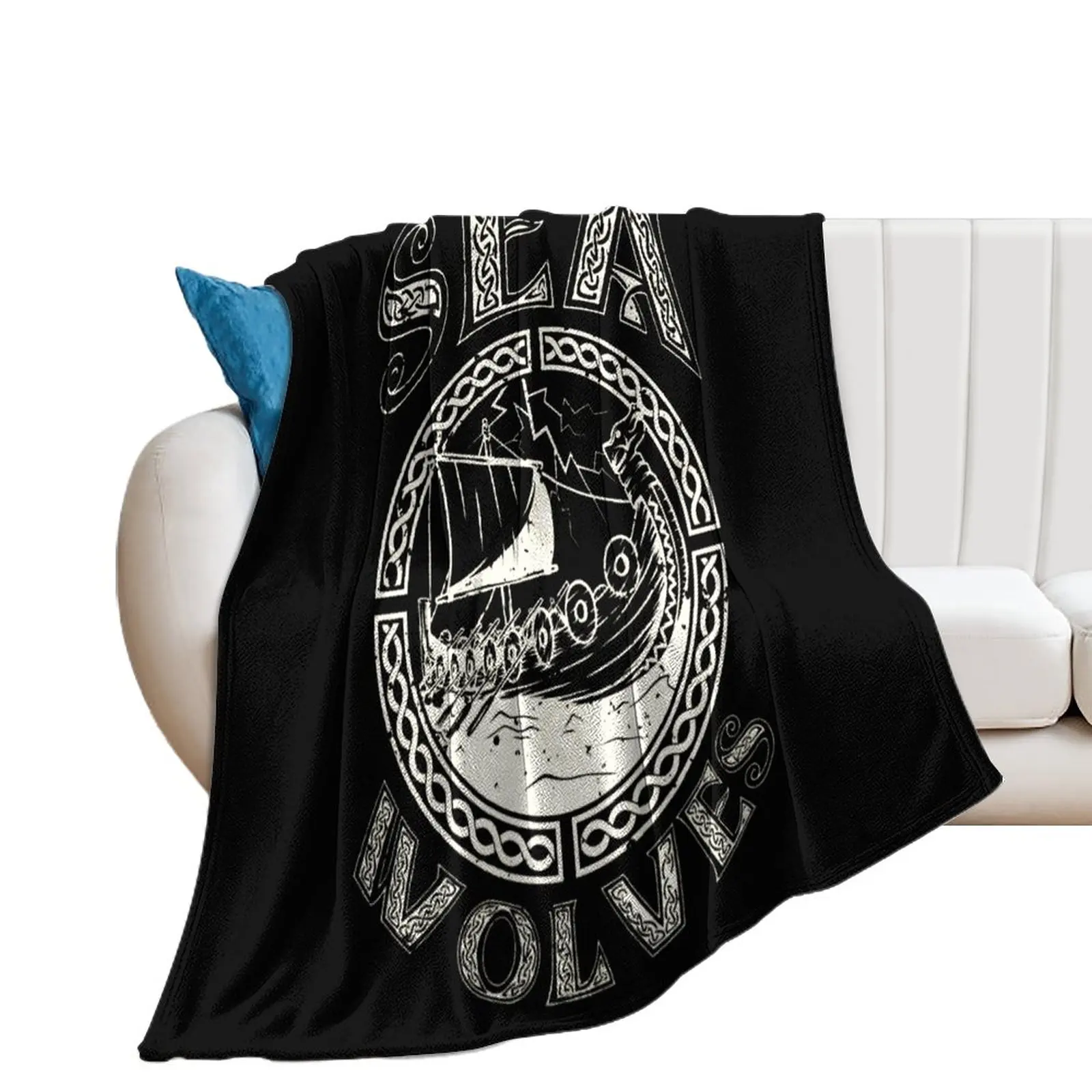 

Woollen Blanket Viking Sea Wolves VikingsCozy Resist Wrinkling Disneyland Camping Premium