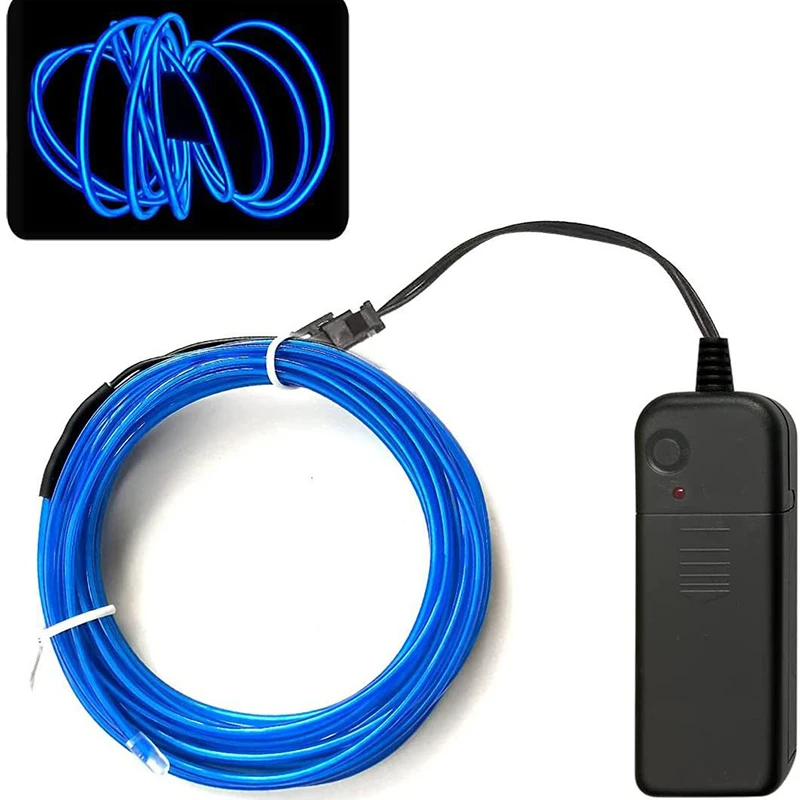 Круглый провод 2 3 мм с светоизлучающей линией можно сгибать по своему желанию без