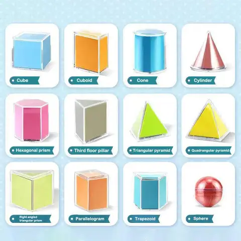 Обучающий геометрический кубик набор 12шт