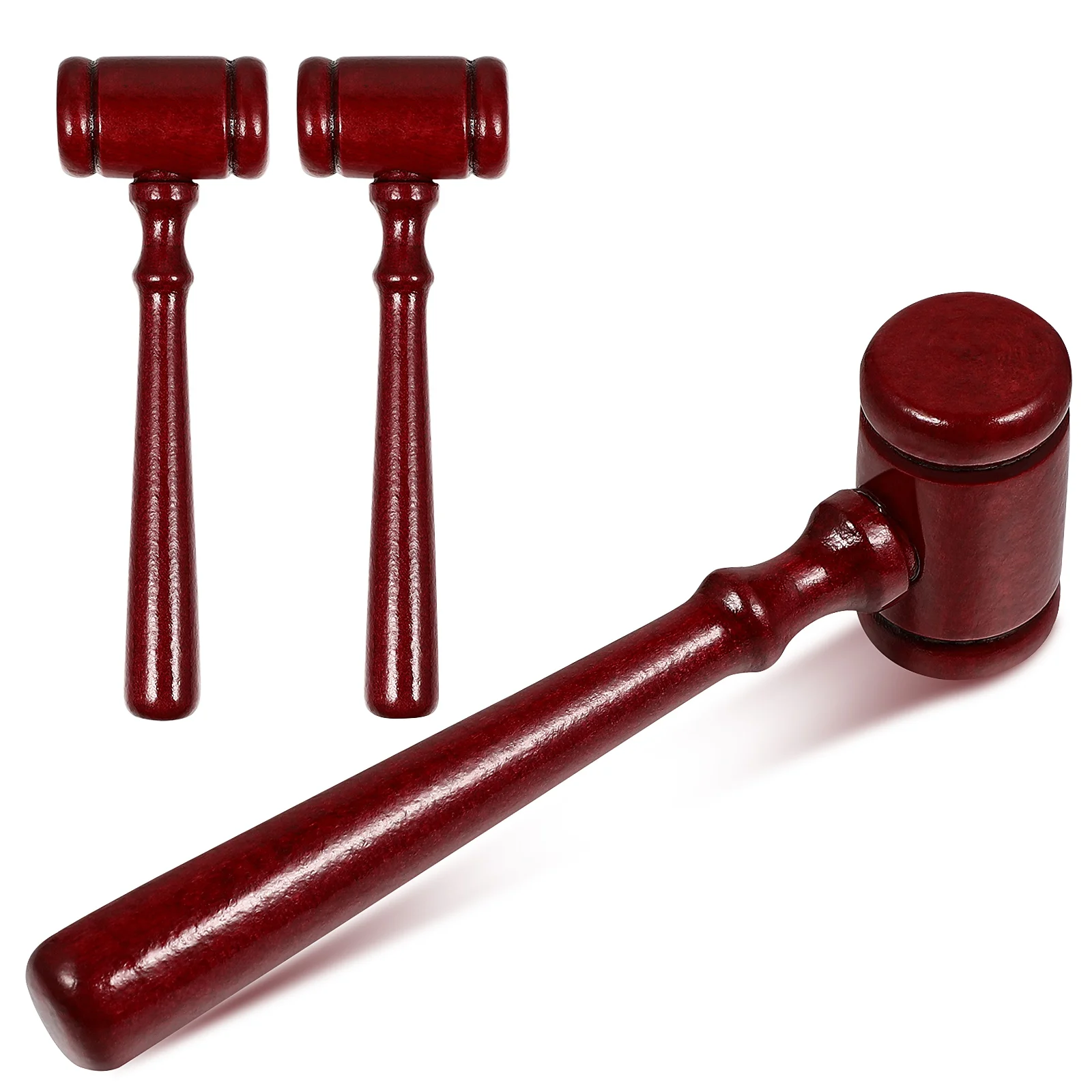 

3 Pcs Mahogany Judge Hammer Wooden Hammers Role Play Outfits Prop Gavel Kids Crafts Children Mini