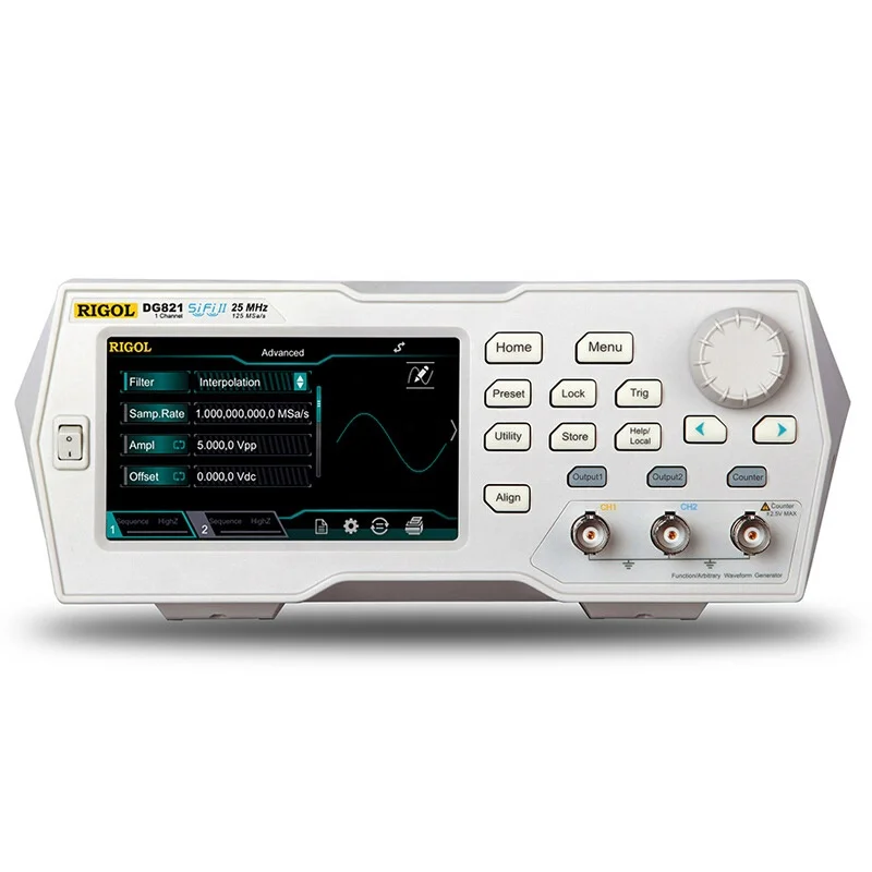 

DG821 Signal Generator Function/Arbitrary Waveform Function Generator 25MHZ 1 output channels