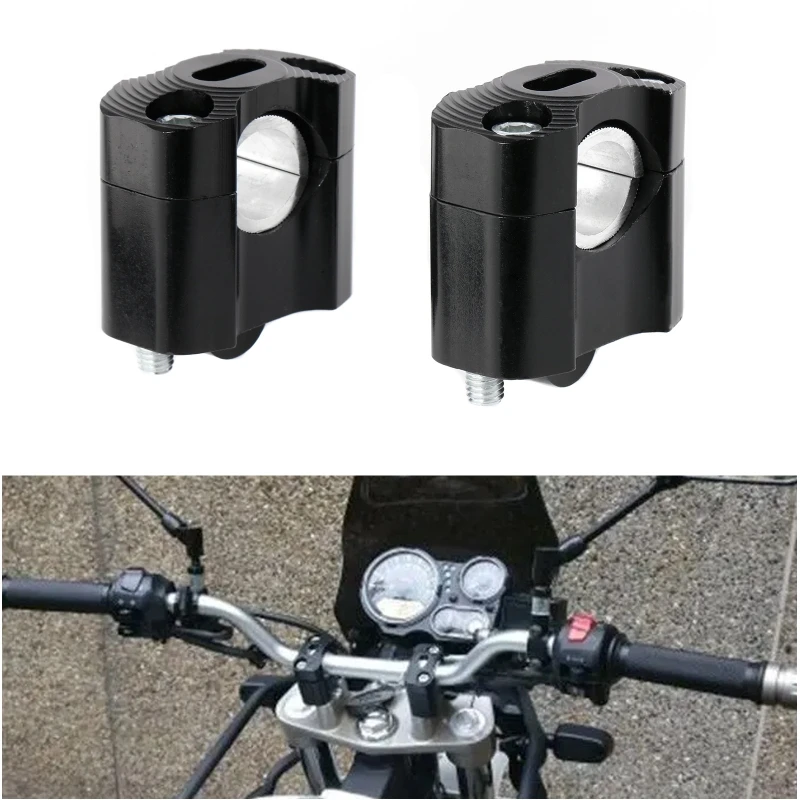 

1 1/8" 7/8" 28mm& 22mm Universal Motorcycle Handlebar Clamp Riser Taper Dirt Bike Motocross (Black/Yellow)