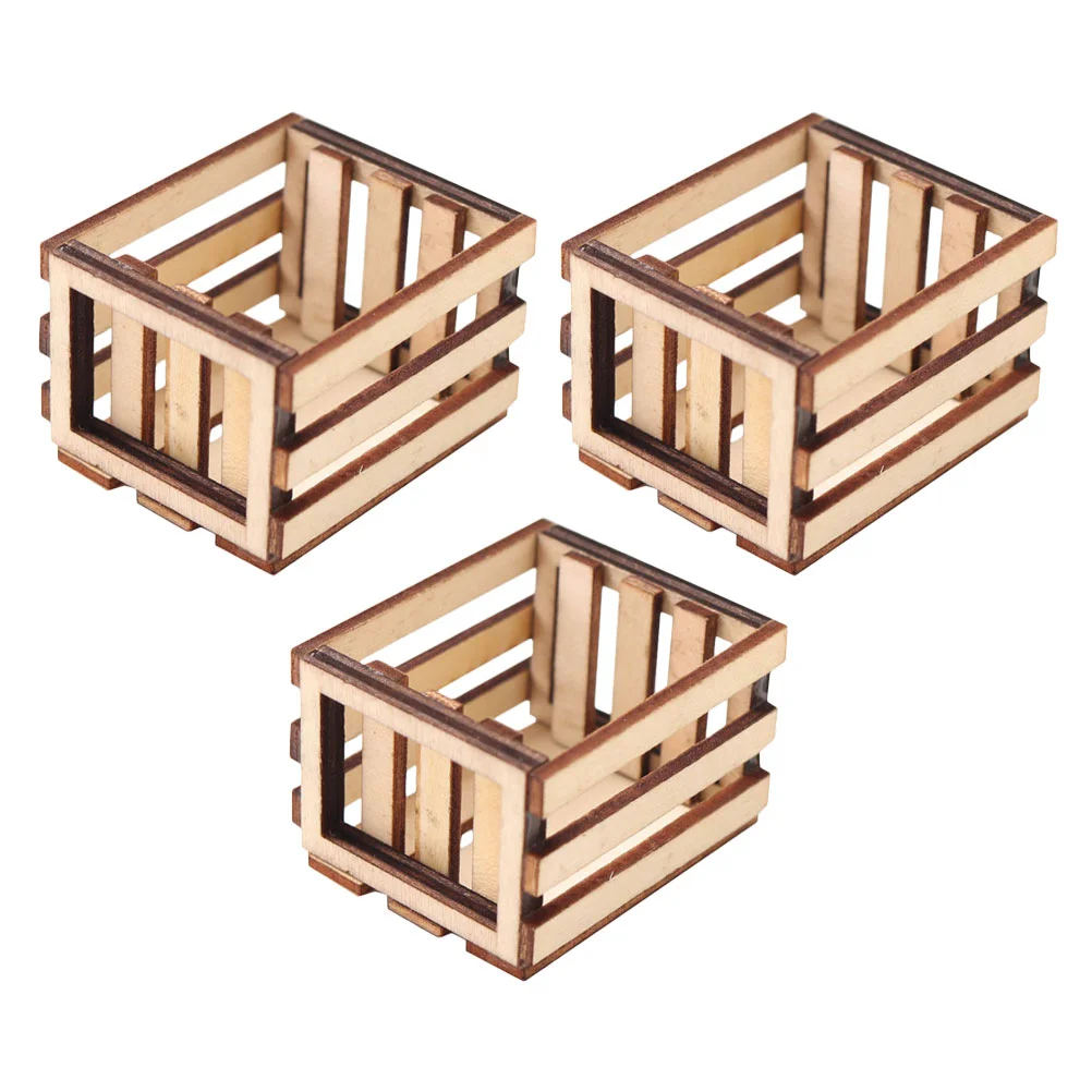 

Mini Basket Miniature Basketsstorage Woodencrates Crafts Furniture Wicker Woven Container Craft Wood Tiny Ornament Crate Model