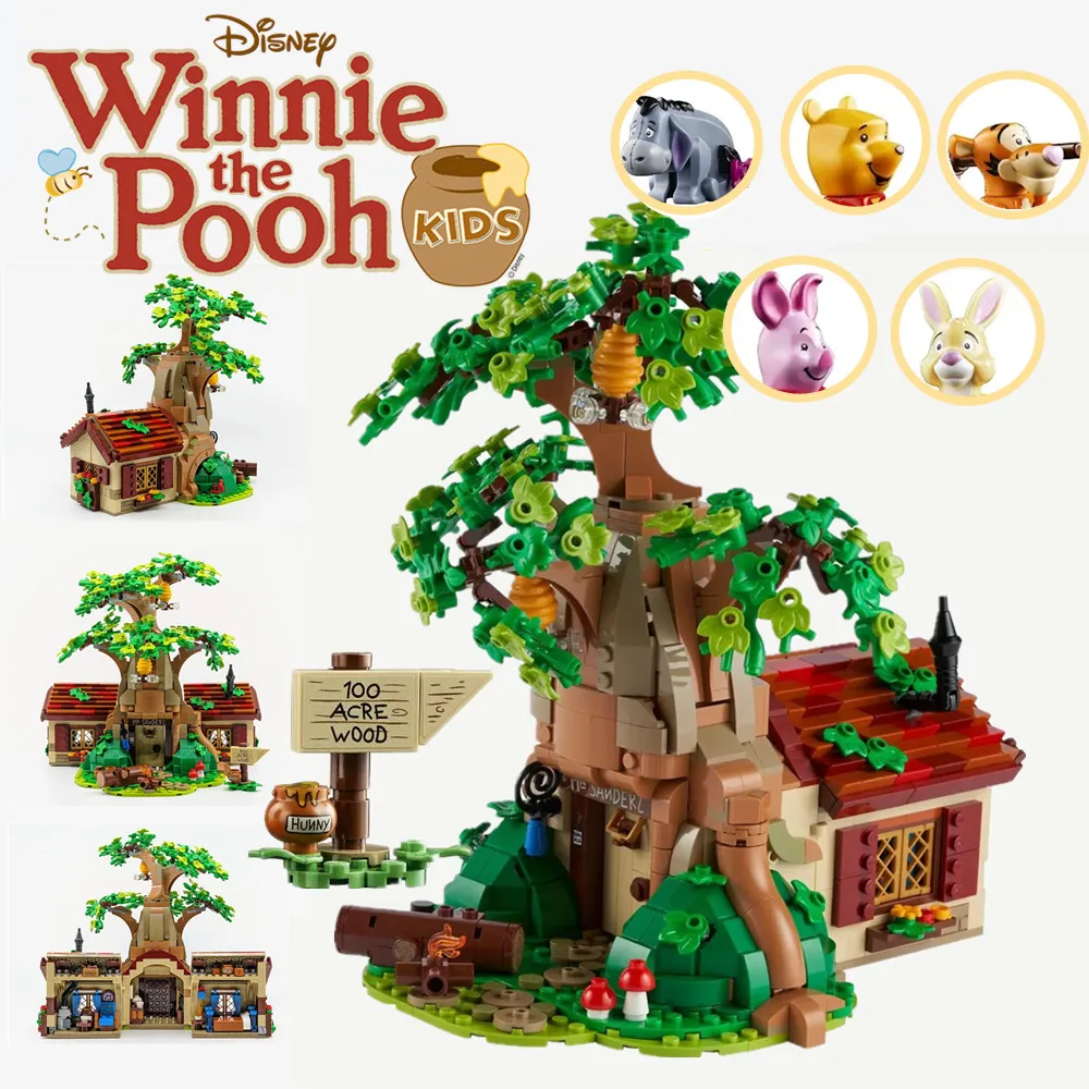 

Disney 1265PCS Fit 21326 Winnie The Poohs Tree Home Bear House Building Blocks Bricks Toys Kid Children Birthday Gift 7178 61326