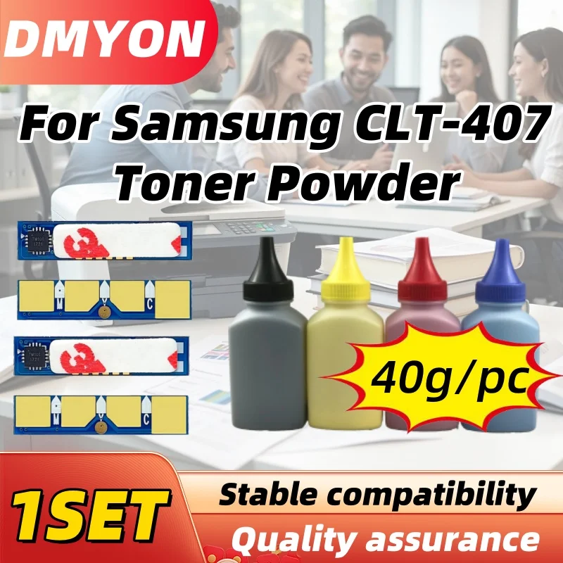 Фото CLT 407 CLT-407 CLT-K407S Тонер и чип для Samsung CLP-320 CLP-325 CLP-326 CLX-3180 CLX-3185 Порошок для заправки тонера №1