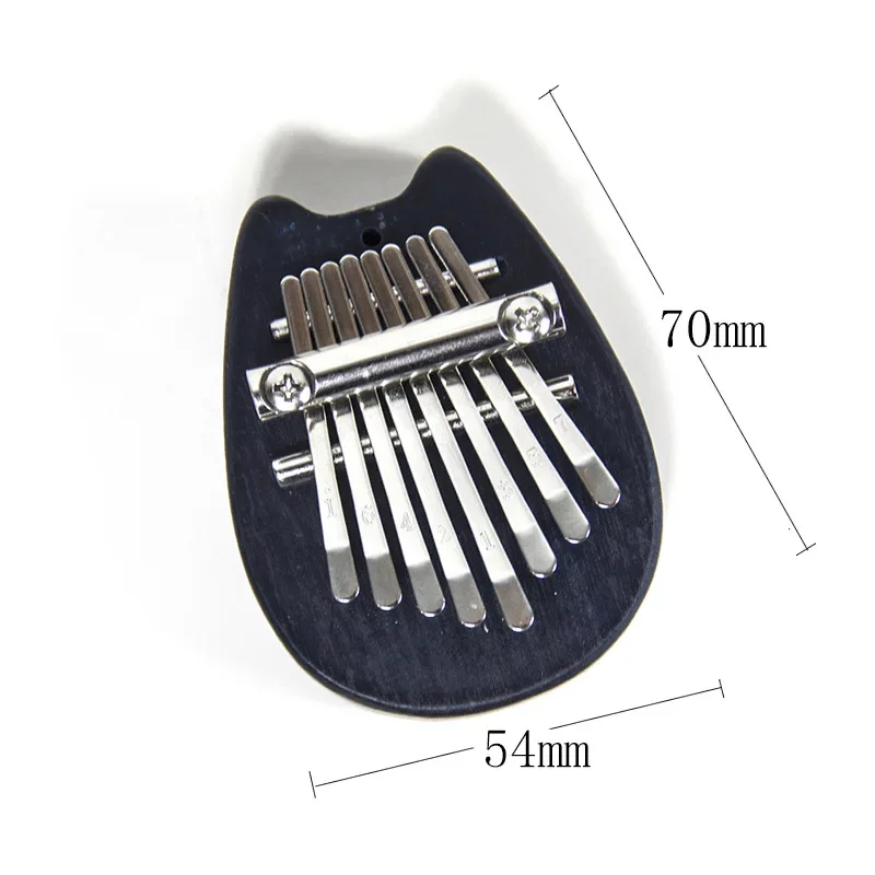 Горячая Распродажа мини 8-тоновый черный калимба большой палец красное дерево