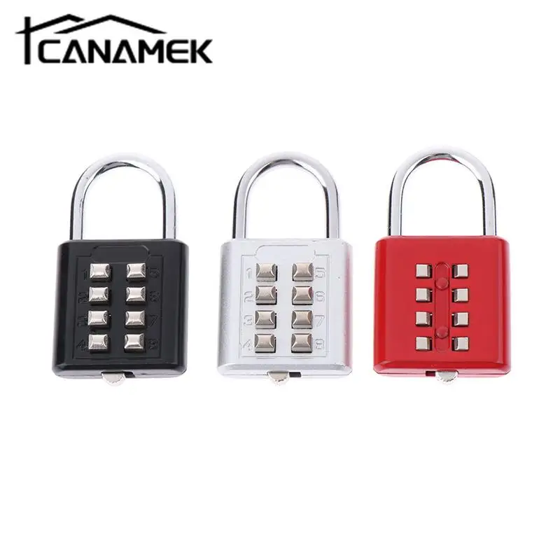 

8 Digits Password Code Combination Padlock Zinc Alloy Suitcase For Luggage Travel Code Smart Lock Code Keyed Anti-thieft Lock