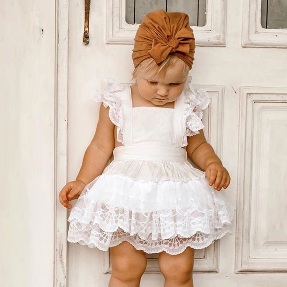 Vinjeely Infant Girls Dress Fake Two Piecies Long Sleeve Denim Top Splice Tulle Tutu Skirt