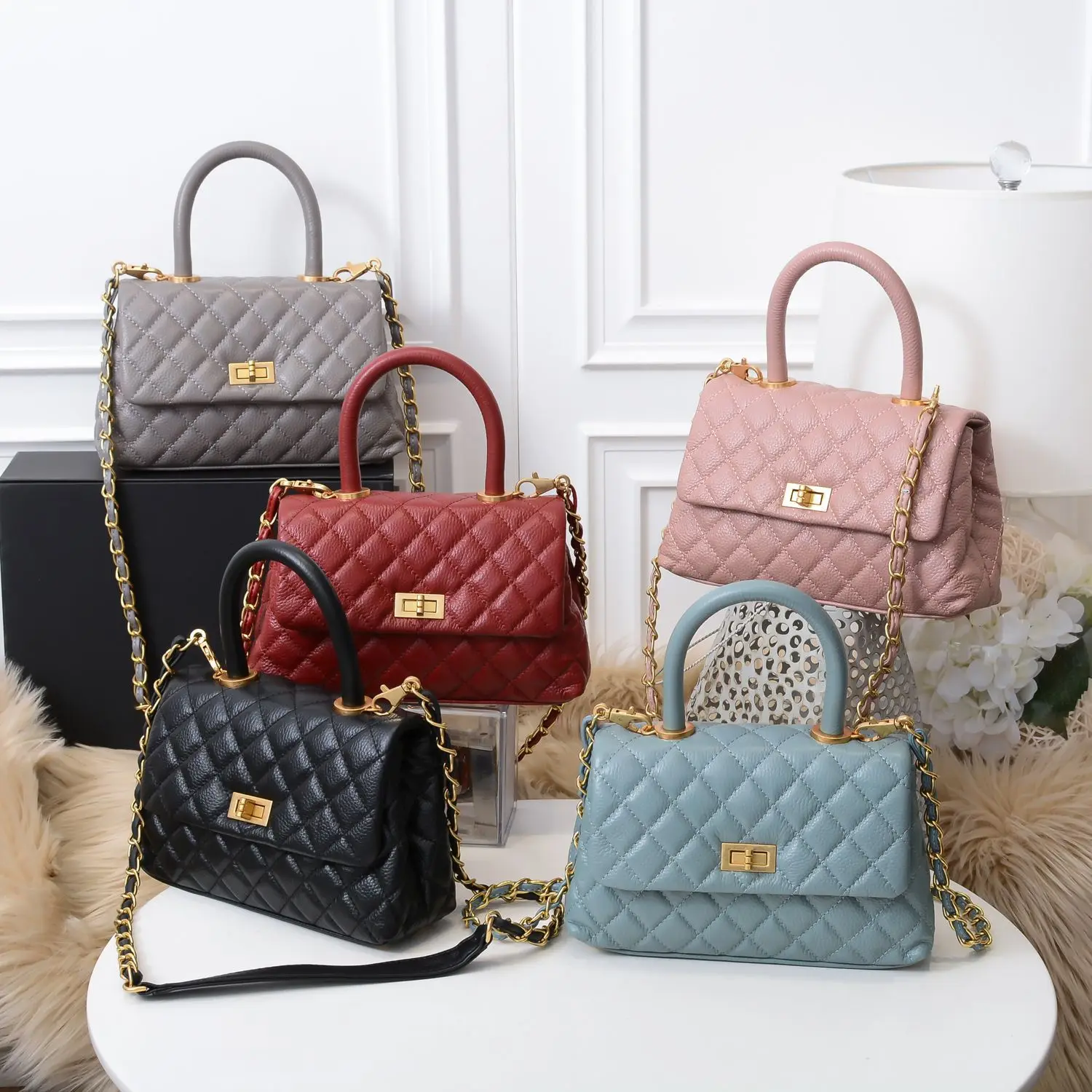 

Fashion Designer Handbags Genuine Leather Shell Bag Designer Shoulder Bags Sac A Main Femme Sac A Main Tote Bag