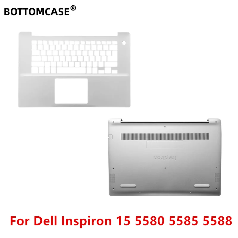 

BOTTOMCASE New For Dell Inspiron 15 5580 5585 5588 Laptop Upper Case Palmrest Cover Bottom Base Case 0K8HH4 0T5PWN Silver