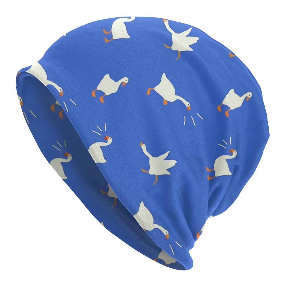 

Blue Untitled Goose Honk Bell Game Internet Meme Washed Warm Bonnet Windproof Casual Beanies Protection Men Women Hats