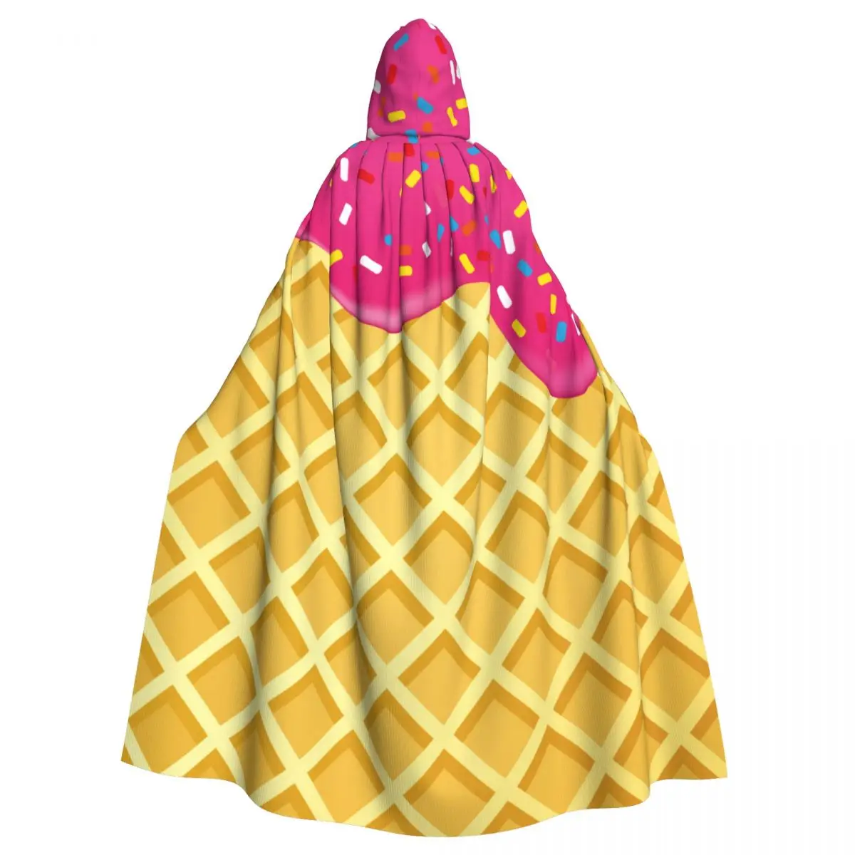 Длинная накидка плащ с клубничным мороженым расплавленный и топпирующий