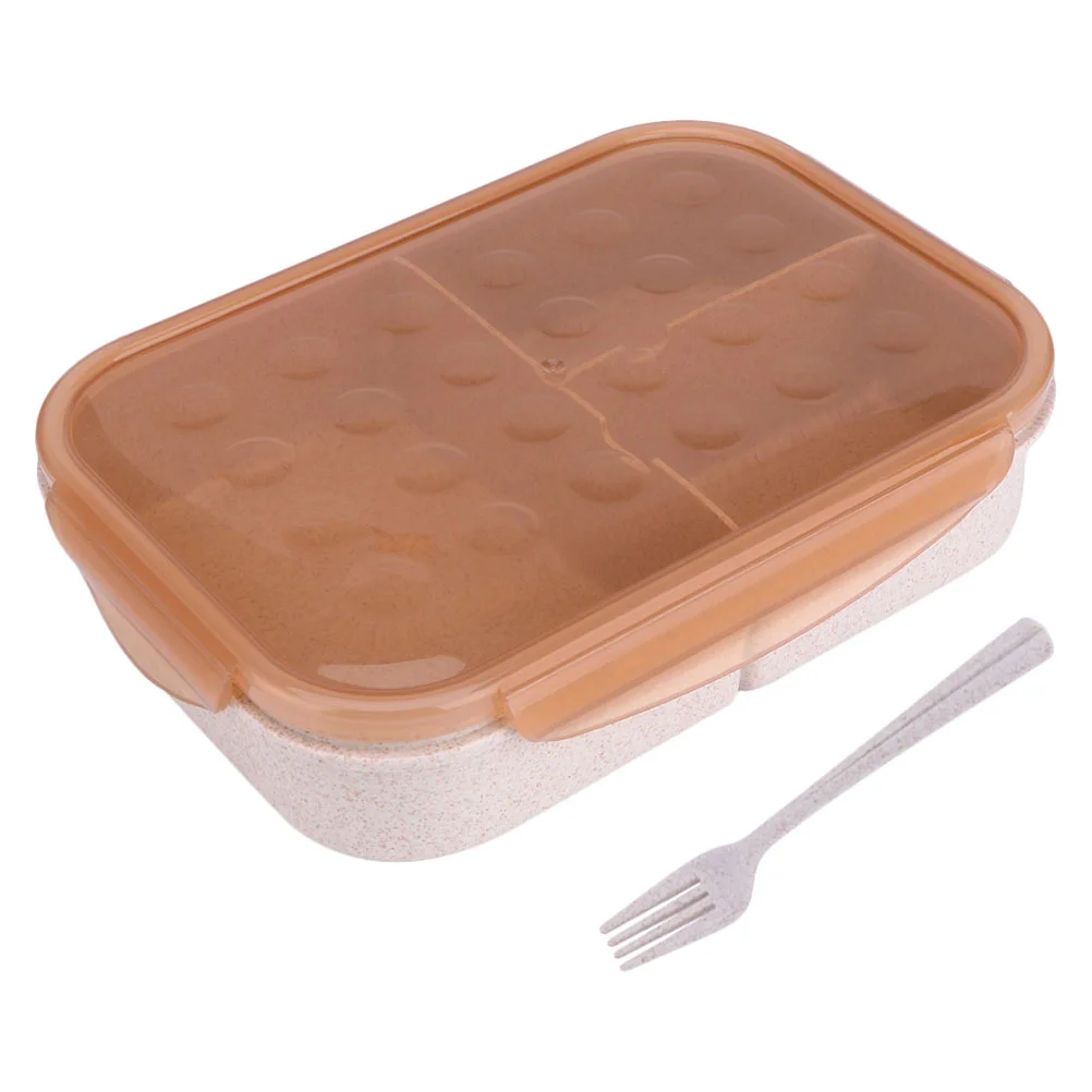 

1 комплект, пластиковый контейнер для еды с вилкой