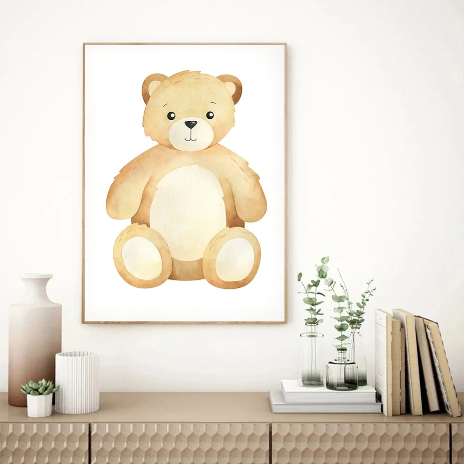 Акварельные милые животные морская жизнь Кит Альпака игровая комната постеры и