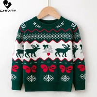 baby boys girls autumn winter sweaters kids toddler christmas elk jacquard knit pullover jumper sweaters tops children clothing