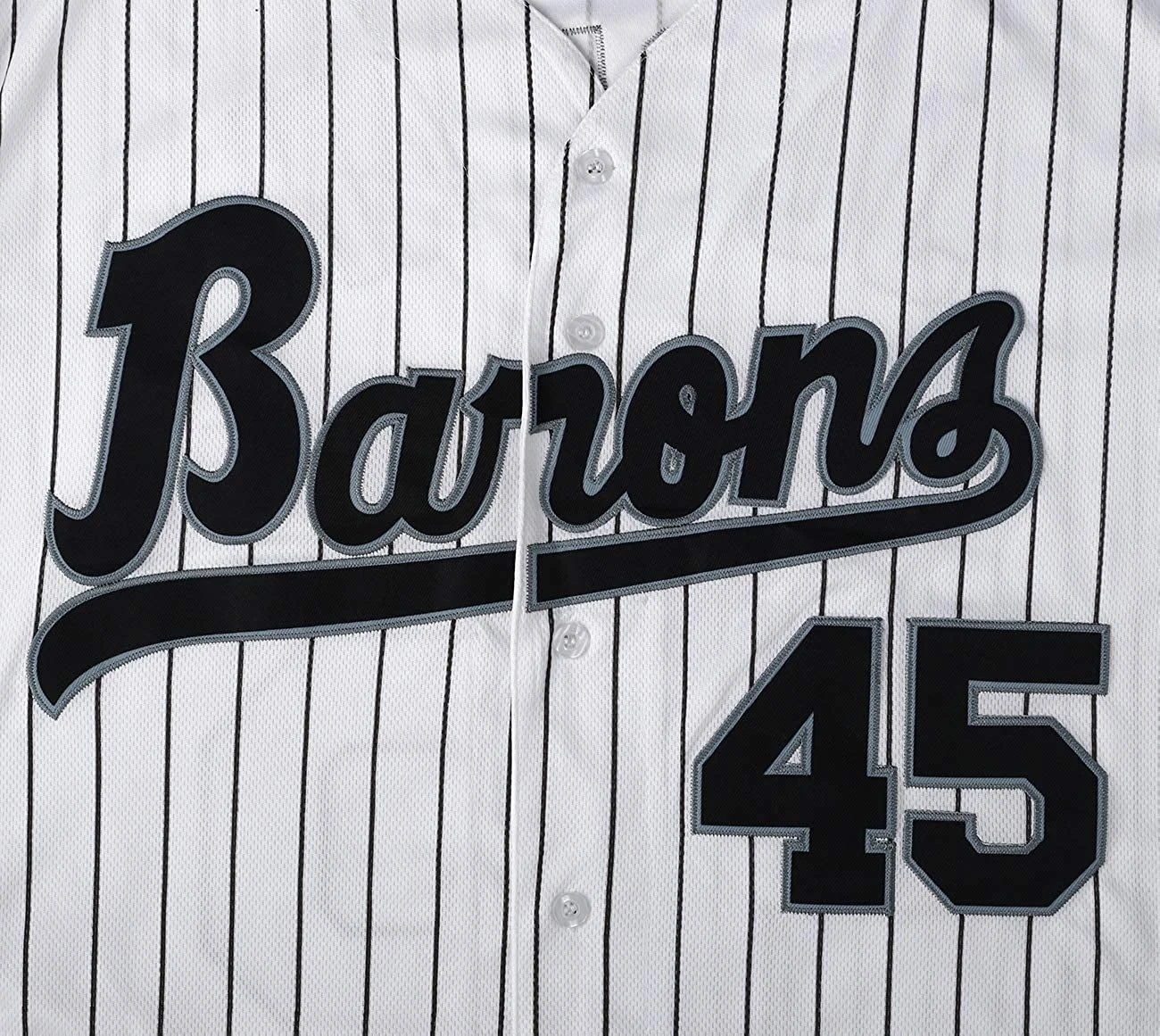 Bg Baseball Jersey Birmingham Barons 45 Jerseys Sports Outdoor Black White Stripe Sewing Embroidery Grey High-quality 2023 New