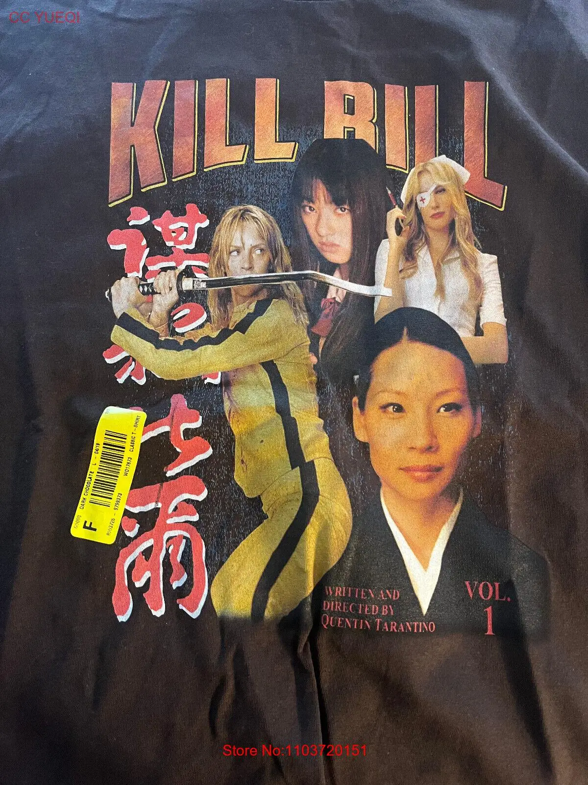Футболка Kill Bill коричневая новая с бирками Мятная Uma Thurman Люси Люу Quenten Tarrantino