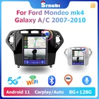 Автомобильная магнитола Srnubi Android 11 для Ford Mondeo mk4 Galaxy AC 2007-2010 мультимедийное видео 2Din 4G Carplay для навигации в стиле Tesla