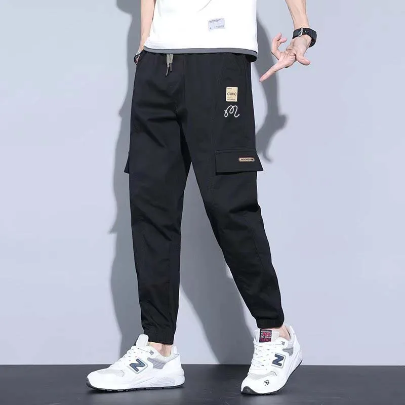 Men's Wear Summer Sweatpants For Men Malbon Golf Thin Solid Color Streetwear Loose Bib Overall Straight Pants Work Clothes