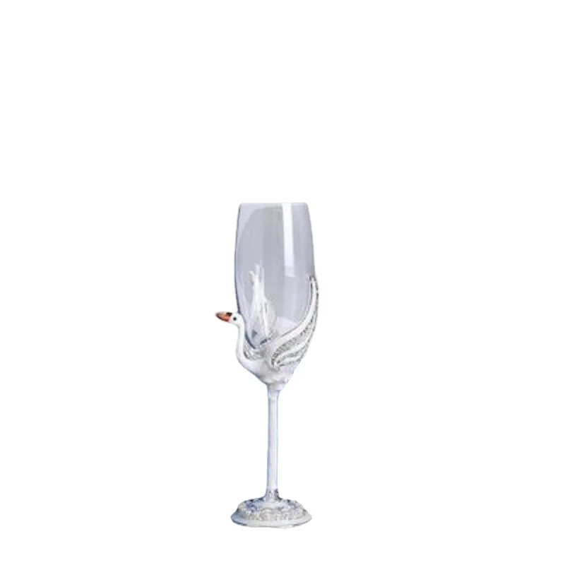 

Swan Goblet Red Wine Glass Good-looking Lead-Free Crystal Glass Wedding Champagne Glass Couple Cups Gift Box Home