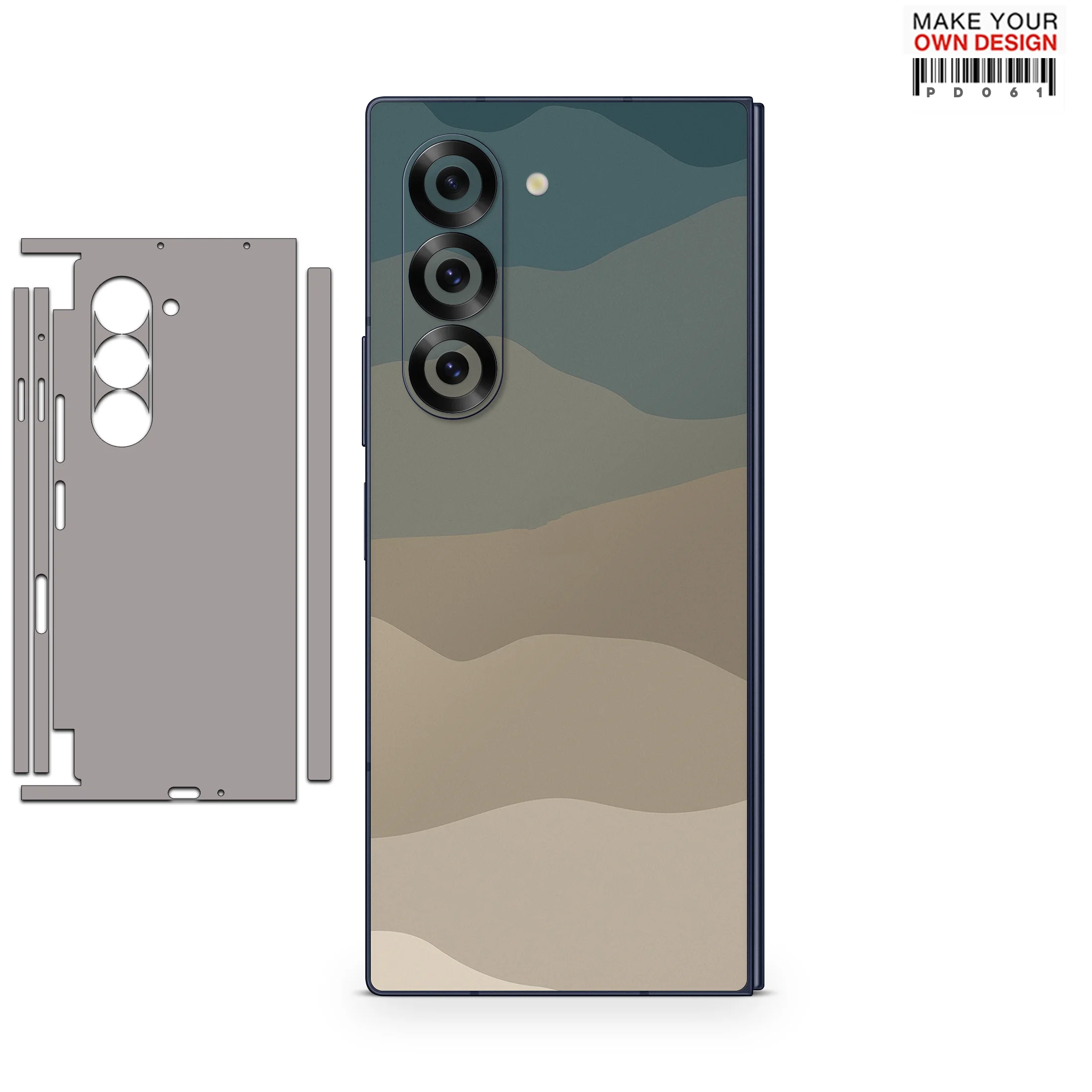 3MZF03 наклейка для Samsung Galaxy Z Fold 6 4 3 5 5G Защитная пленка задней панели экрана с петлей