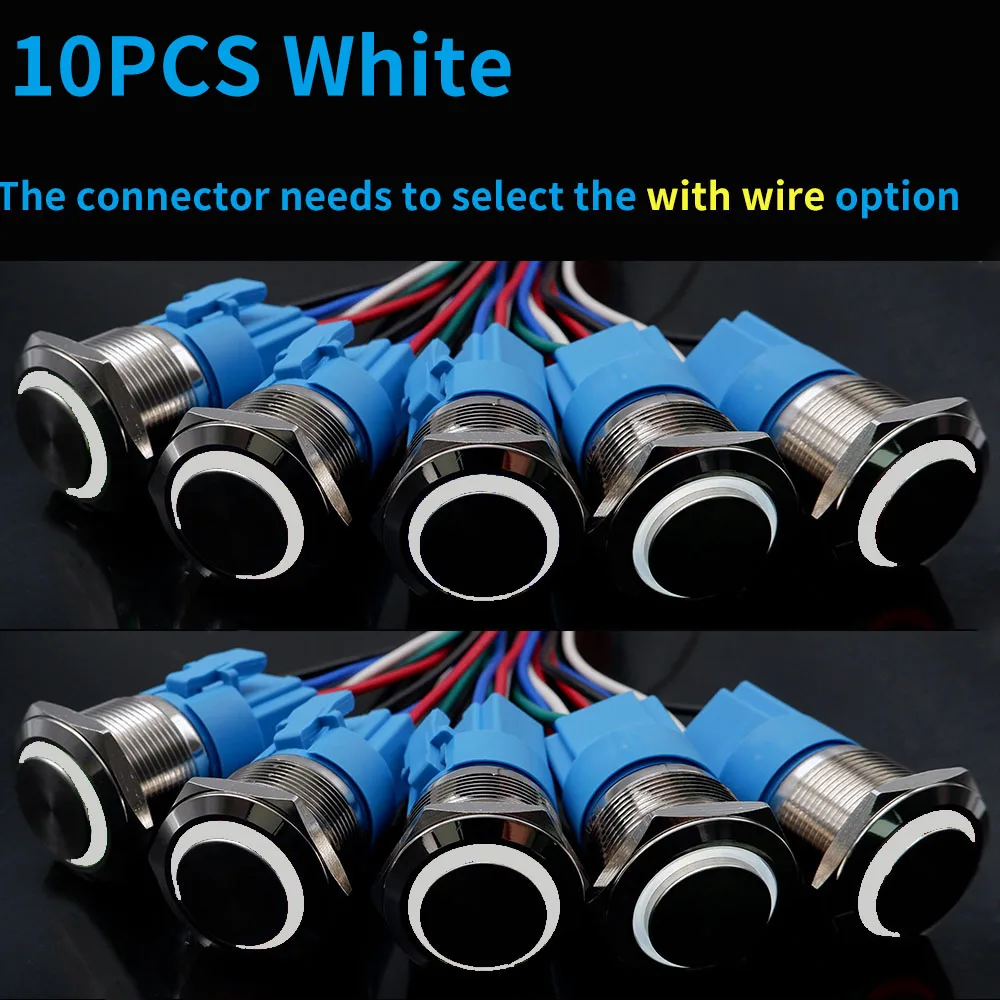 Металлические световые кнопки PRONCH 16/19 мм 12В