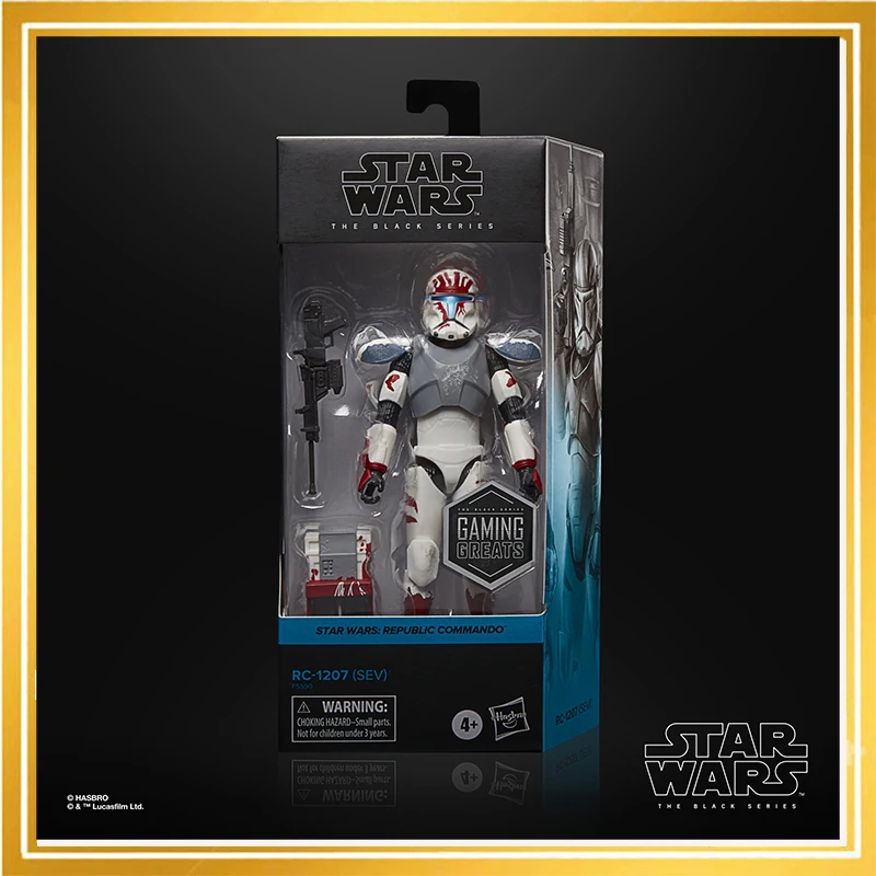 

16cm Star Wars Figure Black Serie Sev Clone Commander Republic Commando Rc-1207 Mandalorian Action Figure Collect Model Toy Gift
