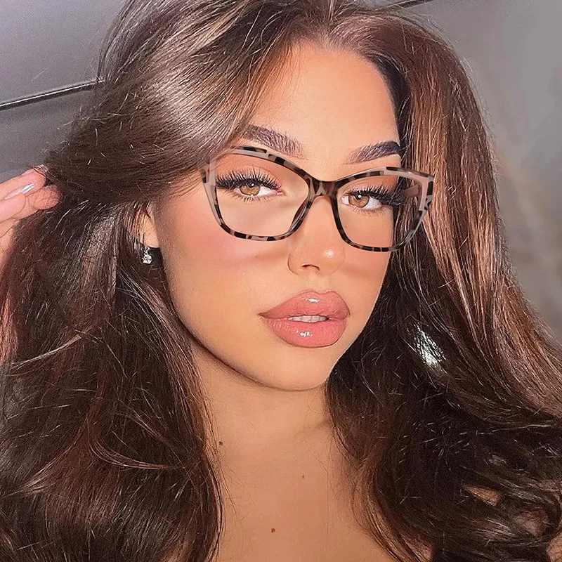 Женская оправа для очков кошачий глаз женщин круглая модная оптических модные
