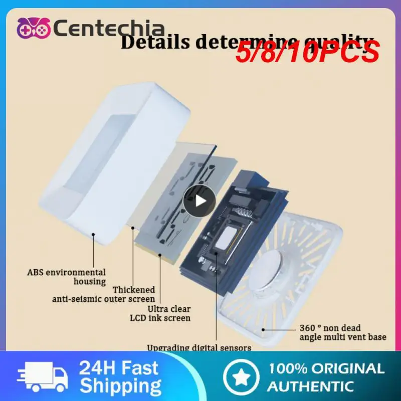 

5/8/10PCS Room Lcd Digital Thermometer White Temperature Humidity Meter Mini Hygrometer Indoor Smart Home Gauge