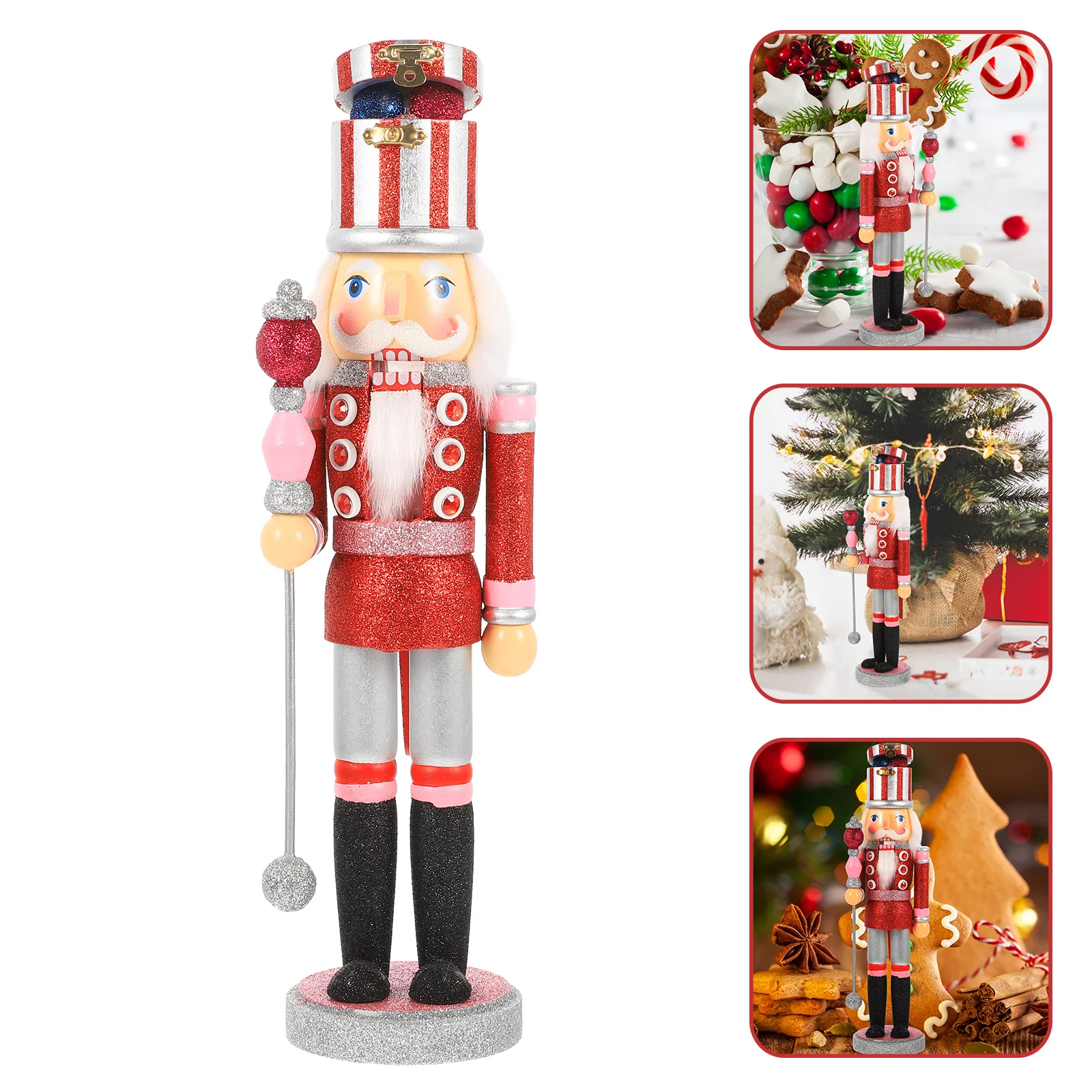 

Nutcracker Soldier Desktop Nutcrackers Craft Traditional Festival Xmas Wood Ornaments Dinning Table Decor