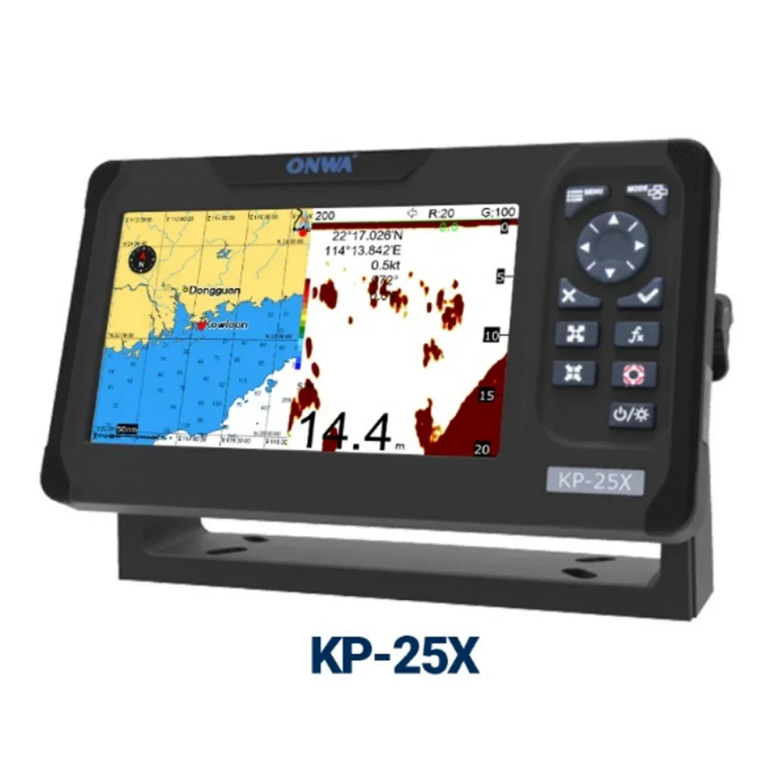 Фото Лидер продаж ONWA KP-25X 5-дюймовый морской GPS-картплоттер IP66 4-в-1 с эхолоткой со встроенным эхолотом AIS №5