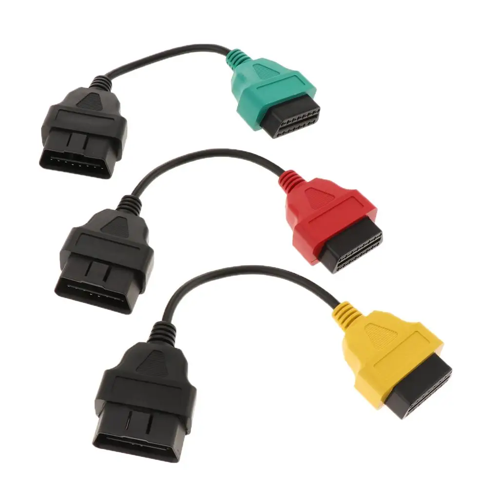 

3 Pcs Car Diagnostic Cable OBDII Cable Ecu Scan Adapter Connection Cable