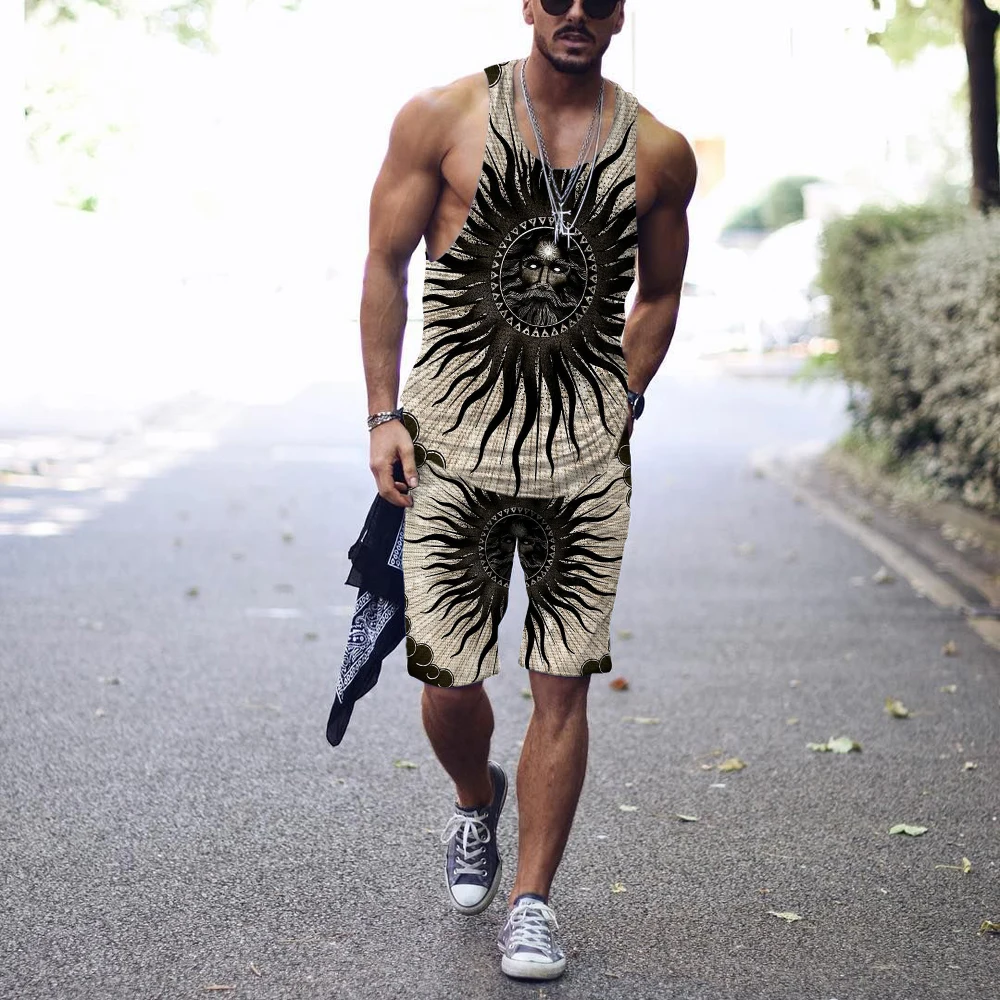 

Fashion vest set SKETCHES OF TATTOOS 2015-Moscow tattoo artist Roman Migura vest + shorts