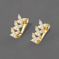 gold hoop earrings for women 2022 fine big trend huggie sleeper earring girls original designer zircon fashion luxury jewelry ma