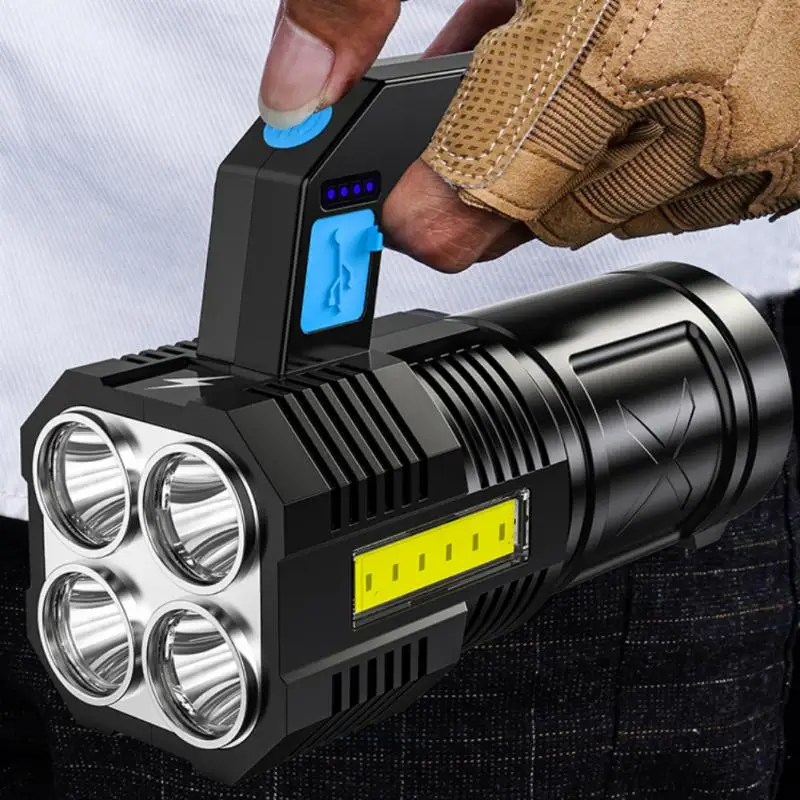 

Portable LED Flashlight USB Rechargeable Waterproof 4-7 Core Handheld Lantern COB Led Flashlights for Outdoor Camping Hiking