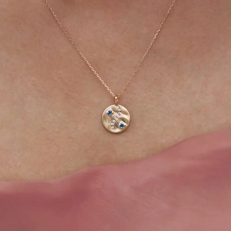 

Роскошное женское ожерелье Инь и Янь из искусственного бриллианта S925